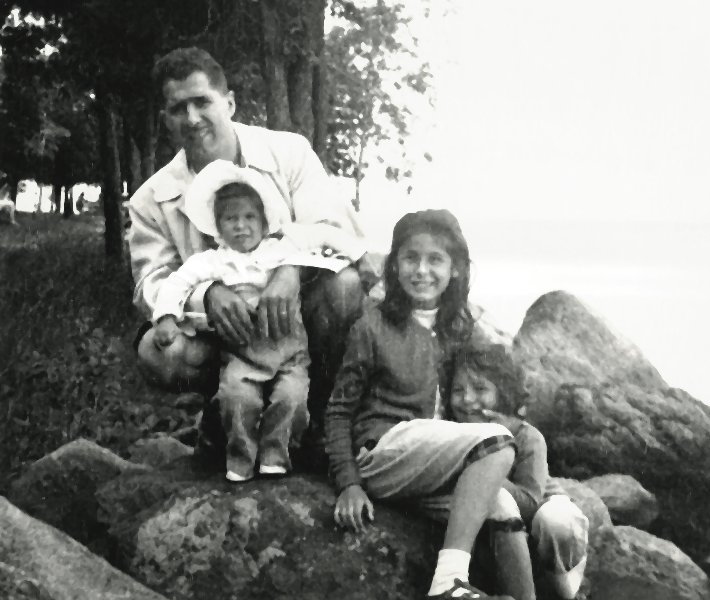 John Madott with his two daughters